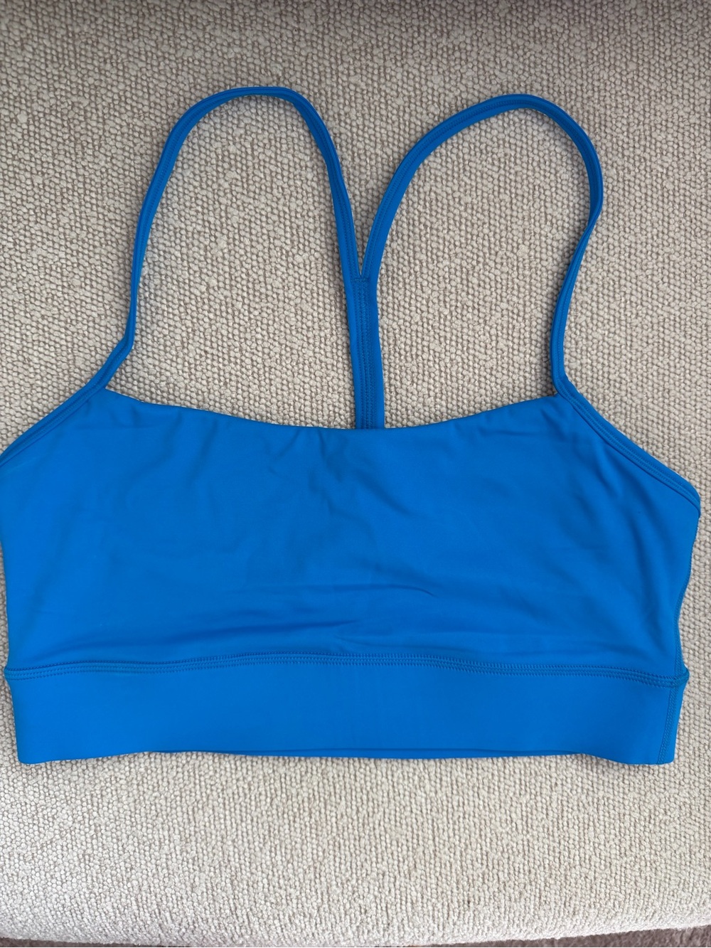 lululemon athletica Electric Blue Flow Y Bra Nulu Light Support